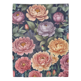 Elegant Peony Floral Pattern ( Twin ) Duvet Cover