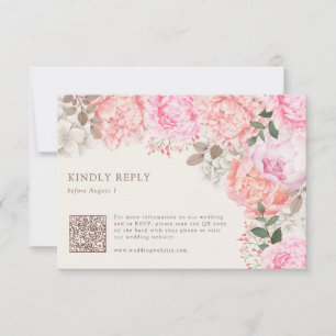 Elegant Peony RSVP Card
