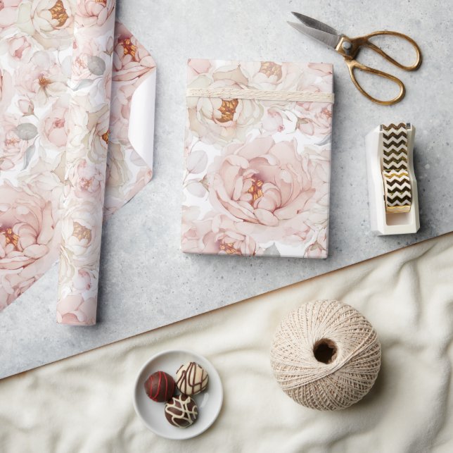 Elegant Peony Wrapping Paper (Crafts)