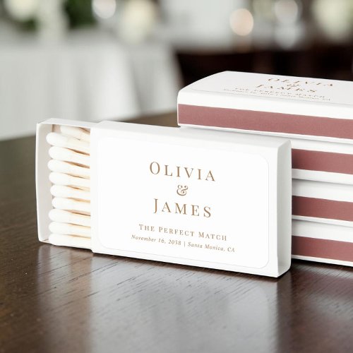 Elegant Perfect Match White Gold Wedding Matches