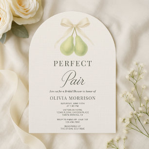 Elegant Perfect Pair Bridal Shower Invitation