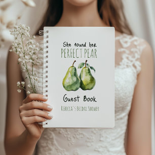 Elegant Perfect Pear Bridal Shower Guest Book