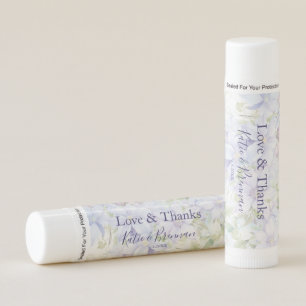 Elegant Periwinkle Clematis Wedding Lip Balm