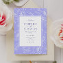 Elegant Periwinkle Floral Handmade Modern Wedding Invitation