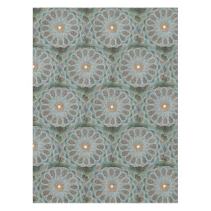 Elegant Persian Blue Arabesque Oriental Pattern Tablecloth