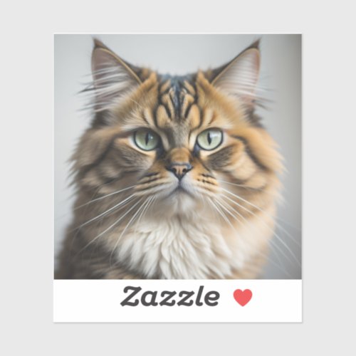 Elegant Persian Cat Sticker for Cat Lovers