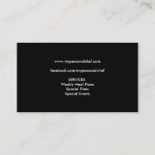 Elegant Personal Chef Business Card (Back)