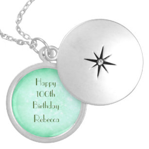 Elegant Personalised 100th Birthday Locket Necklace