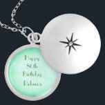 Elegant Personalised 80th Birthday Locket Necklace<br><div class="desc">Lovely personalised Happy 80th Birthday Locket Necklace.</div>