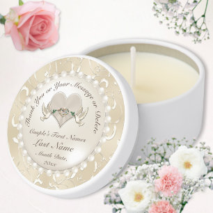 Elegant Personalised, Wedding Favors Candles