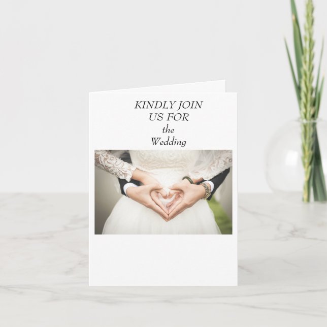 Elegant Personalised Wedding Invitation Card (Front)