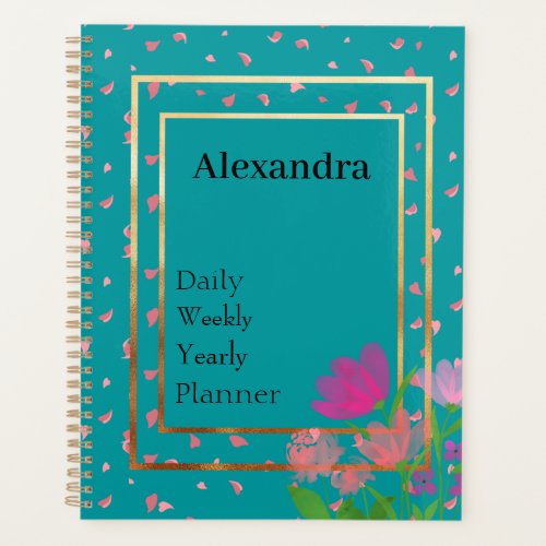 Elegant personalize Alexandra daily weekly yearly Planner