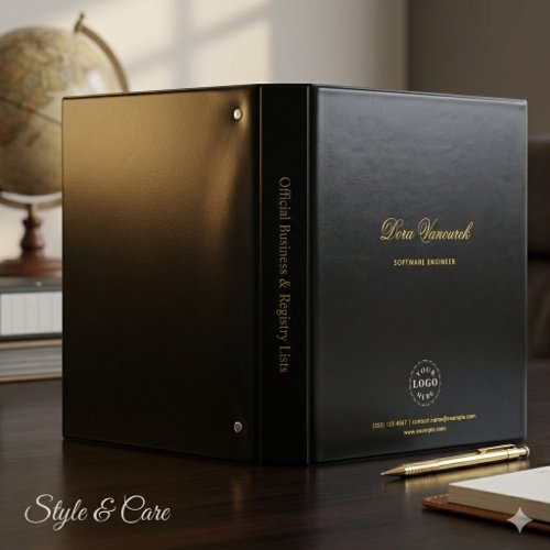 Elegant Personalized 3 Ring Binder For Office Use