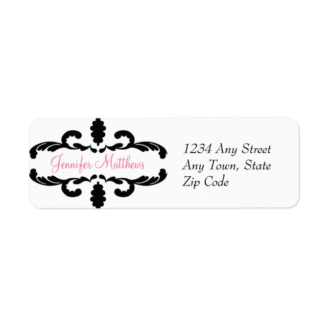 Elegant Personalized Address Label (Front)