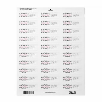 Elegant Personalized Address Labels Swirls | Zazzle