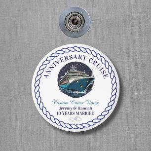 Elegant Personalized Anniversary Cruise Cabin Door Magnet