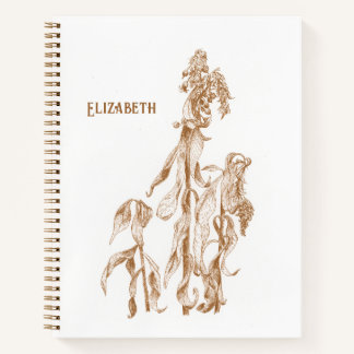 Elegant Personalized Botanical Illustration Notebook