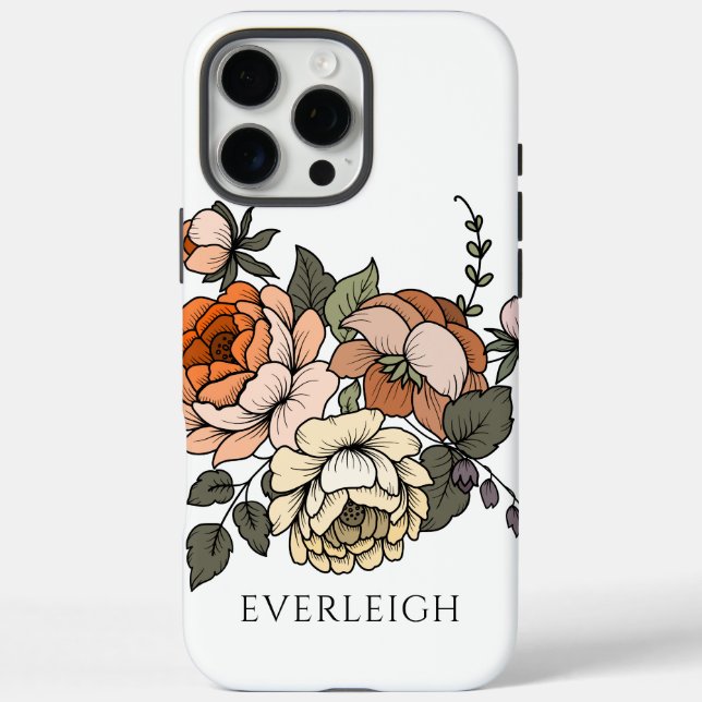 Elegant Personalized Botanicals Case-Mate iPhone Case (Back)