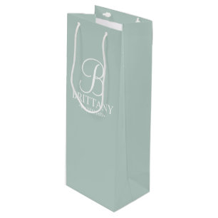 Elegant Personalized Bridesmaid Wine Gift Bag