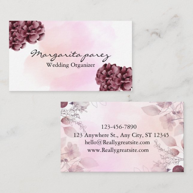 Elegant Personalized  Business Card (Front/Back)