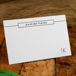 Elegant Personalized Business Flat Note Card