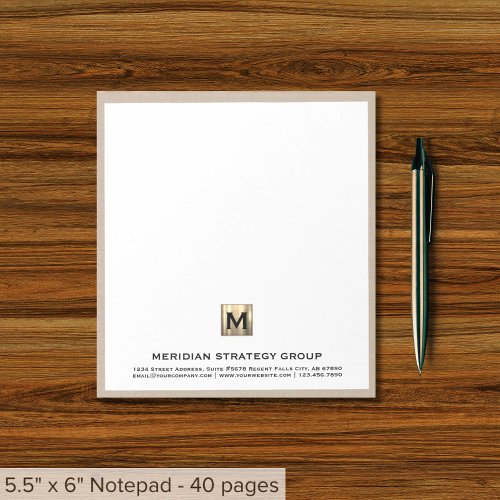 Elegant Personalized Business Notepad