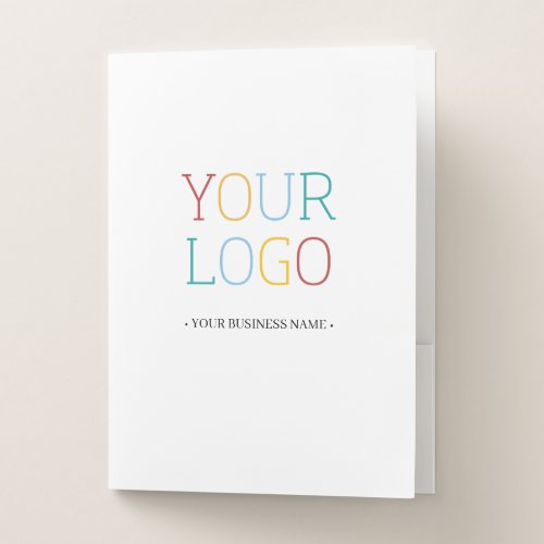 Elegant Personalized Business with Company Logo Pocket Folder