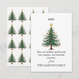 Elegant Personalized Christmas Card 