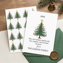Elegant Personalized Christmas Card 