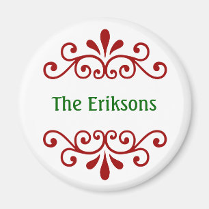 Elegant Personalized Christmas Magnet