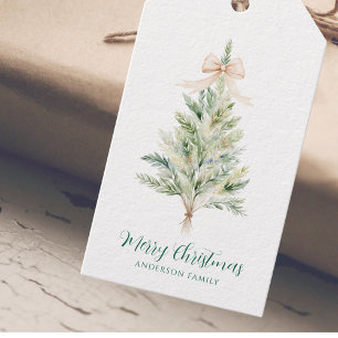 Elegant Personalized Christmas Tree Gift Tags