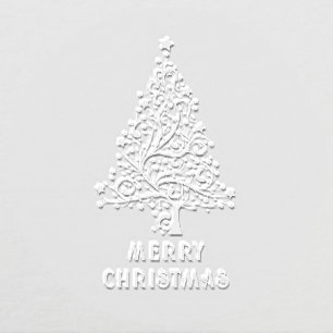 Elegant Personalized Christmas Tree Holiday Embosser