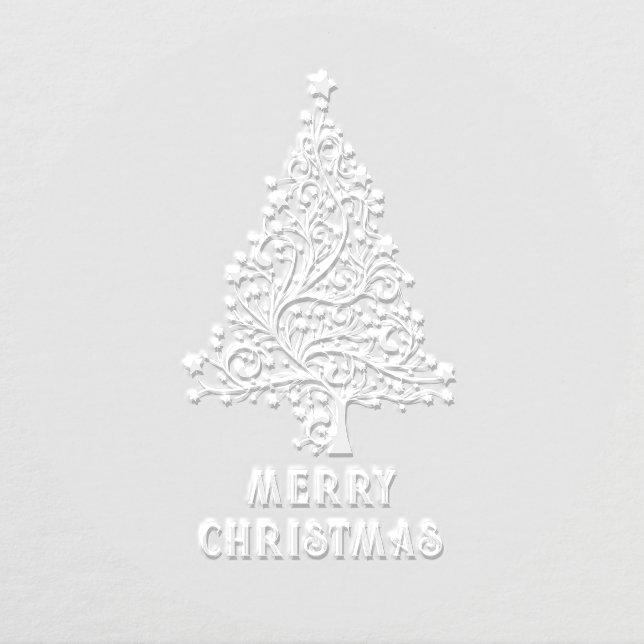 Elegant Personalized Christmas Tree Holiday Embosser (Design)
