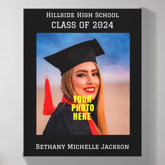 Elegant Personalized CLASS OF Photo Canvas Photo Tile (Front Set)