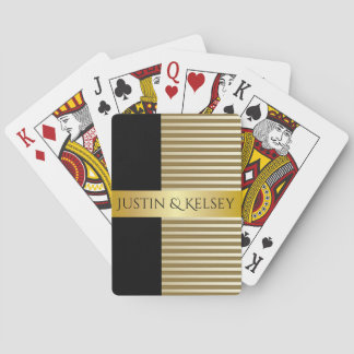 Elegant Personalized Couples Names Poker Cards