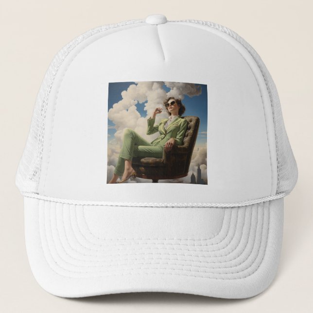 Elegant Personalized Custom Modern simple Trucker Hat (Front)