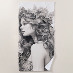 Elegant Personalized Custom Photo Add Your Own Beach Towel