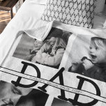 Elegant Personalized Dad Photo Collage Fleece Blanket<br><div class="desc">This personalized photo collage DAD blanket will make an incredible birthday, Father's Day, or Christmas gift. Use the customizable option to make it your own: choose the font size, style, and color to create a unique DAD design with your children's names printed through the middle. Make this Father’s Day one...</div>