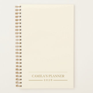 Elegant Personalized Design | Minimalist Ivory  Planner