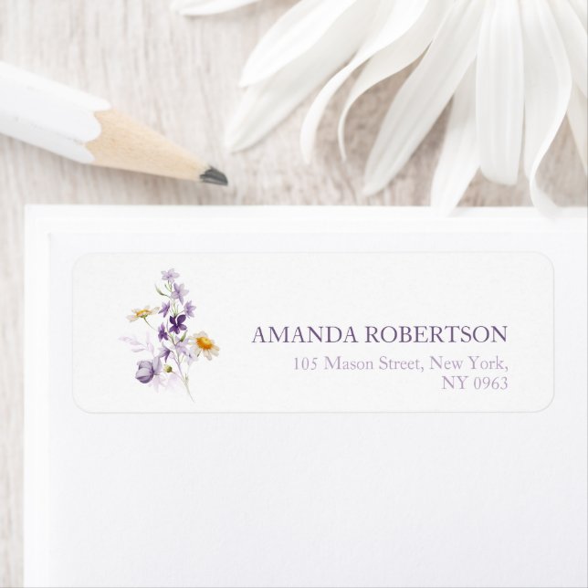 Elegant Personalized Floral Address Labels (Insitu)