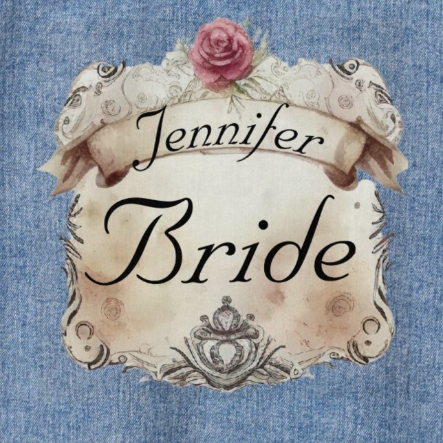 Elegant Personalized Floral Bride's Denim Jacket (Creator Uploaded)