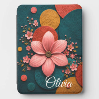 Elegant personalized floral kindle cover