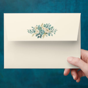 Elegant Personalized Floral Wedding Envelope