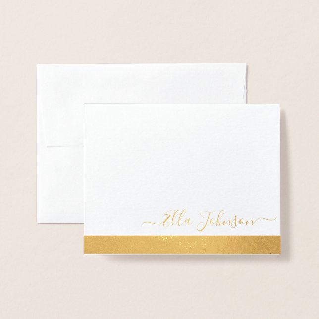 Elegant Personalized Foil folded  Card (Front With Envelope)