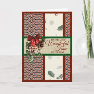 Elegant Personalized Folded Christmas Card