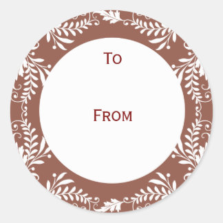 Elegant Personalized Gift Tags Brown