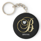 Elegant Personalized Gold Monogrammed Letter B