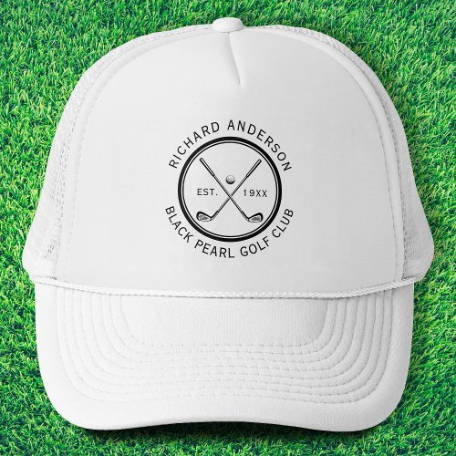 Elegant Personalized Golf Club Name   Trucker Hat