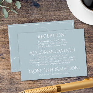 Elegant Personalized Gray White Wedding  Enclosure Card