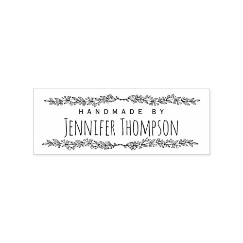 Elegant Personalized Handmade By Rubber Stamp